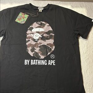 Bape Black Camo Ape Head Tee